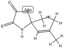 5-Thiazolidinone,2-methyl-2-(2-methyl-1-propenyl)-4-thioxo-(9CI) 구조식 이미지