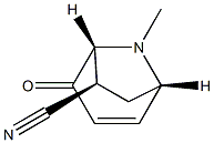 8-Azabicyclo[3.2.1]oct-2-ene-6-carbonitrile,8-methyl-4-oxo-,(1R,5S,6S)-rel-(9CI) 구조식 이미지