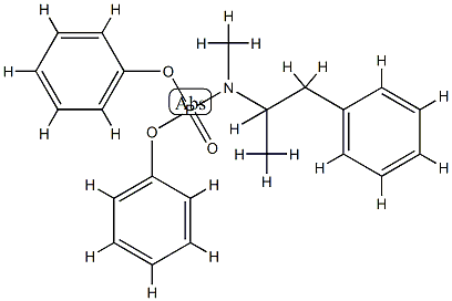 N-Methyl-N-(α-methylphenethyl)aminophosphonic acid diphenyl ester Structure