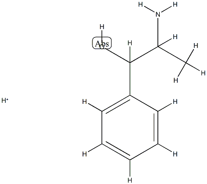 Benzenemethanol,  -alpha--(1-aminoethyl)-,  conjugate  monoacid  (9CI) 구조식 이미지