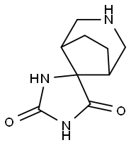 Spiro[3-azabicyclo[3.2.1]octane-8,4-imidazolidine]-2,5-dione, stereoisomer (9CI) 구조식 이미지