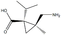 Cyclopropanecarboxylic acid, 2-(aminomethyl)-2-methyl-1-(1-methylethyl)-, (1R,2R)-rel- (9CI) Structure