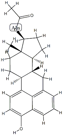 benzo(d,e)estra-1,3,5(10)-triene-3,17 beta-diol 17-acetate Structure