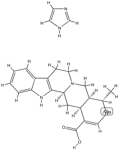 옥사요힘반-16-카르복실산,16,17-디데히드로-19-메틸-,(19-알파,20-알파)-,화합물.1H-이미다졸(1:1) 구조식 이미지