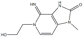 2H-Imidazo[4,5-c]pyridin-2-one,1,3,4,5-tetrahydro-5-(2-hydroxyethyl)-4-imino-1-methyl-(9CI) 구조식 이미지