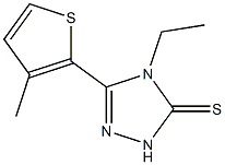 3H-1,2,4-Triazole-3-thione,4-ethyl-2,4-dihydro-5-(3-methyl-2-thienyl)-(9CI) Structure