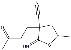 3-Thiophenecarbonitrile,tetrahydro-2-imino-5-methyl-3-(3-oxobutyl)-(9CI) 구조식 이미지