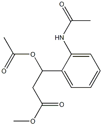 2-(아세틸아미노)-β-(아세틸옥시)벤젠프로피온산메틸에스테르 구조식 이미지