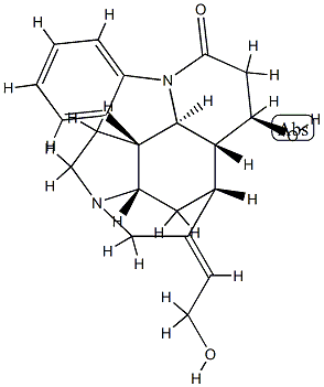 (12R)-12α-히드록시-12,24-세코스트리키니딘-10-온 구조식 이미지