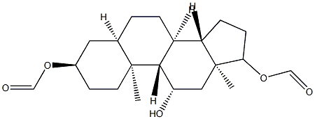 5β-Androstane-3α,11β,17β-triol 3,17-diformate Structure
