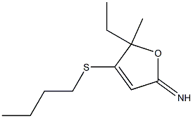 2(5H)-Furanimine,4-(butylthio)-5-ethyl-5-methyl-(9CI) Structure