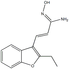 2-Propenimidamide,3-(2-ethyl-3-benzofuranyl)-N-hydroxy-(9CI) 구조식 이미지