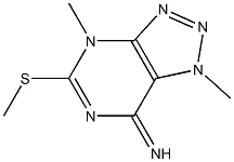 7H-1,2,3-Triazolo[4,5-d]pyrimidin-7-imine,1,4-dihydro-1,4-dimethyl-5-(methylthio)-(9CI) 구조식 이미지