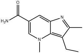 4H-Pyrrolo[3,2-b]pyridine-6-carboxamide,3-ethyl-2,4-dimethyl-(9CI) 구조식 이미지