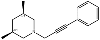 Piperidine, 3,5-dimethyl-1-(3-phenyl-2-propynyl)-, (3R,5S)-rel- (9CI) Structure