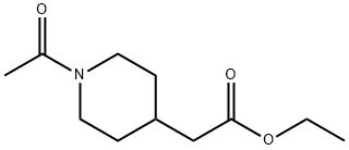 Ethyl 1-acetyl-4-piperidineacetate Structure