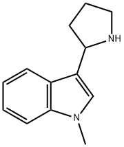 1H-Indole,1-methyl-3-(2-pyrrolidinyl)-(9CI) 구조식 이미지