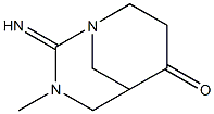 1,3-Diazabicyclo[3.3.1]nonan-6-one,2-imino-3-methyl-(9CI) 구조식 이미지