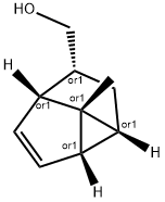 Cyclopropa[cd]pentalene-1-methanol, 1,2,2a,2b,4a,4b-hexahydro-4b-methyl-, 구조식 이미지