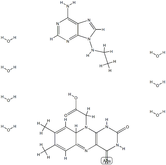 7,8-디메틸이소알록사진-10-아세트산-아데닌-9-일에틸아민복합체 구조식 이미지
