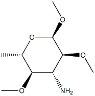 alpha-L-Glucopyranoside,methyl3-amino-3,6-dideoxy-2,4-di-O-methyl-(9CI) Structure