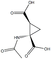 1,2-Cyclopropanedicarboxylicacid,1-(acetylamino)-,(1R,2R)-rel-(9CI) Structure