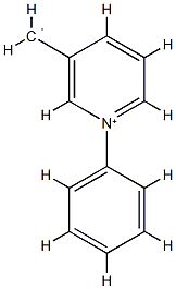 Methyl, (1-phenylpyridinium-3-yl)- (9CI) Structure