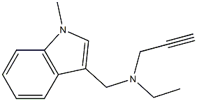 1H-Indole-3-methanamine,N-ethyl-1-methyl-N-2-propynyl-(9CI) 구조식 이미지