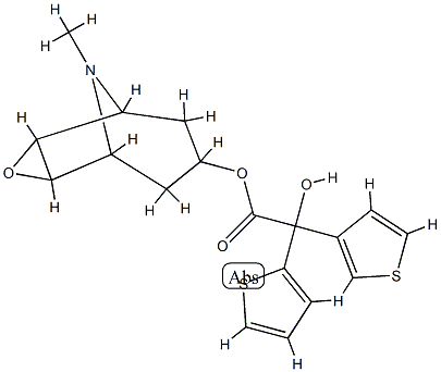 α-Hydroxy-α-3-thienyl-2-thiopheneacetic Acid 9-Methyl-3-oxa-9-azatricyclo[3.3.1.02,4]non-7-yl Ester Structure