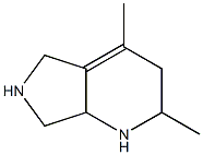 1H-Pyrrolo[3,4-b]pyridine,2,3,5,6,7,7a-hexahydro-2,4-dimethyl-(9CI) 구조식 이미지