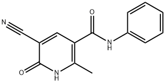 3-Pyridinecarboxamide,5-cyano-1,6-dihydro-2-methyl-6-oxo-N-phenyl-(9CI) 구조식 이미지