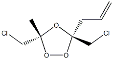 1,2,4-Trioxolane,3,5-bis(chloromethyl)-3-methyl-5-(2-propenyl)-,(3R,5R)-rel-(9CI) Structure