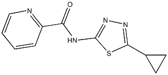 2-Pyridinecarboxamide,N-(5-cyclopropyl-1,3,4-thiadiazol-2-yl)-(9CI) 구조식 이미지