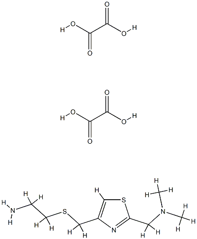 4-[[(2-Aminoethyl)thio]methyl]-N,N-dimethyl-2-thiazolemethanamine ethanedioate (1:2) Structure