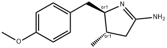 2H-Pyrrol-5-amine,3,4-dihydro-2-[(4-methoxyphenyl)methyl]-3-methyl-,(2R,3S)-rel-(9CI) 구조식 이미지