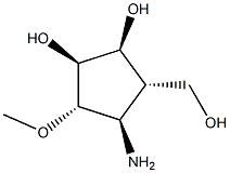 1,2-Cyclopentanediol,4-amino-3-(hydroxymethyl)-5-methoxy-,(1R,2R,3R,4S,5R)-rel-(9CI) Structure