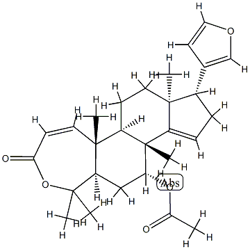 (13S,17R)-7α-Acetoxy-21,23-epoxy-4a,4a,8-trimethyl-A-homo-24-nor-4-oxa-5α-chola-1,14,20,22-tetren-3-one Structure