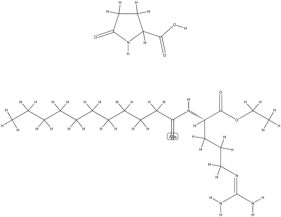 5-oxo-DL-proline, compound with ethyl N2-undecanoyl-L-argininate (1:1) Structure