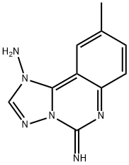 [1,2,4]Triazolo[1,5-c]quinazolin-1(5H)-amine,5-imino-9-methyl-(9CI) Structure