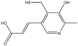 2-Propenoicacid,3-[5-hydroxy-4-(mercaptomethyl)-6-methyl-3-pyridinyl]-(9CI) 구조식 이미지