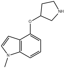 1H-Indole,1-methyl-4-(3-pyrrolidinyloxy)-(9CI) Structure