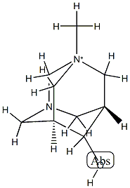 3-Aza-1-azoniatricyclo[3.3.1.13,7]decane,6-hydroxy-1-methyl-, Structure