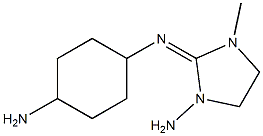 1,4-Cyclohexanediamine,N-(1-amino-3-methyl-2-imidazolidinylidene)-,[N(E),1alpha,4bta]-(9CI) 구조식 이미지