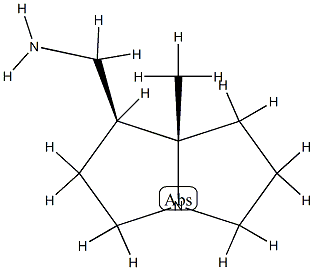 1H-Pyrrolizine-1-methanamine,hexahydro-7a-methyl-,(1R,7aR)-rel-(9CI) 구조식 이미지