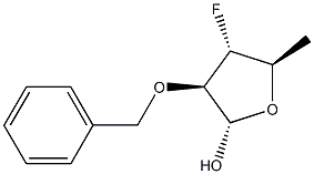 alpha-D-Arabinofuranose, 3,5-dideoxy-3-fluoro-2-O-(phenylmethyl)- (9CI) Structure