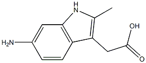 1H-Indole-3-aceticacid,6-amino-2-methyl-(9CI) 구조식 이미지