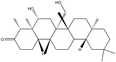 6β,27-Dihydroxy-D:A-friedooleanan-3-one Structure