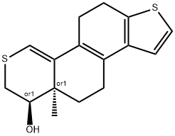 A-nor-3,16-dithia-D-homo-1,5(10),8,14-estratetraen-17-ol 구조식 이미지