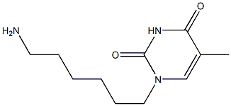 2,4(1H,3H)-Pyrimidinedione,1-(6-aminohexyl)-5-methyl-(9CI) 구조식 이미지