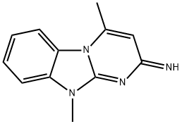 Pyrimido[1,2-a]benzimidazol-2(10H)-imine, 4,10-dimethyl- (9CI) Structure